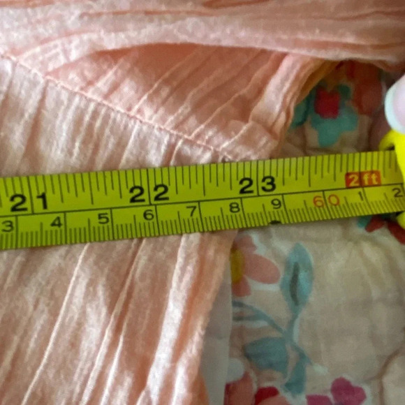 Sonoma Peach Embroidered Gauze Shirt XL - Picture 6 of 8